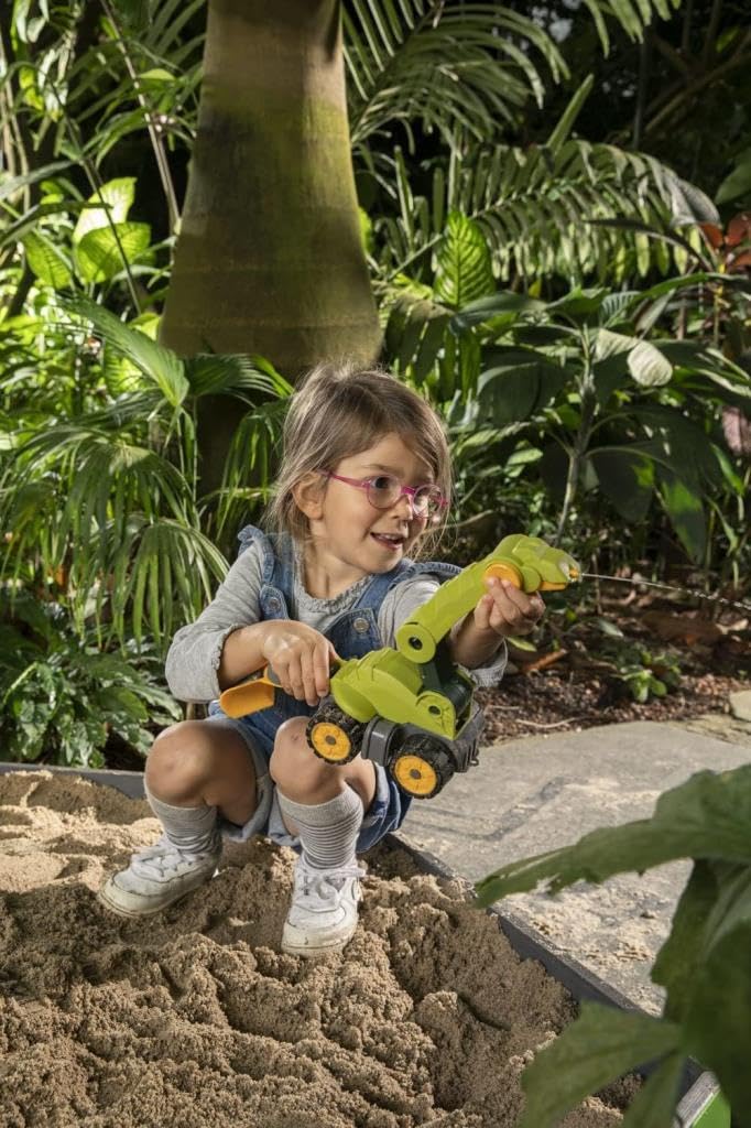 BIG - koparka dinozaura Diplodocus – z edycji Power Worker Mini-dinozaury, zabawka z rozpylaczem wody i pługiem dla dzieci od 2 lat