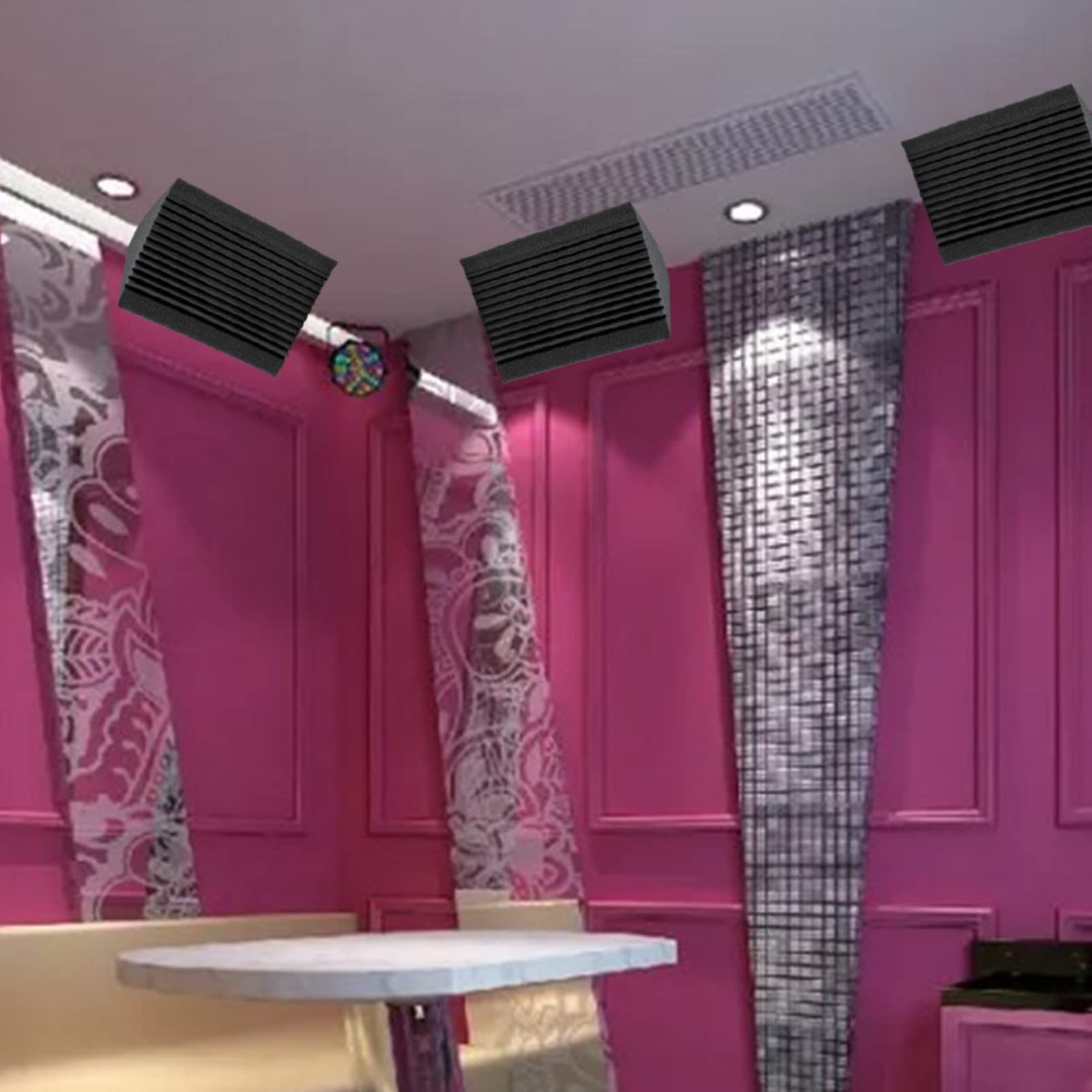 UPKOCH 3 Piezas de Azulejos de Espuma Absorbente de Sonido para Trampas de Graves en Esquinas, Material Esponja, Aislamiento Acústico Interior