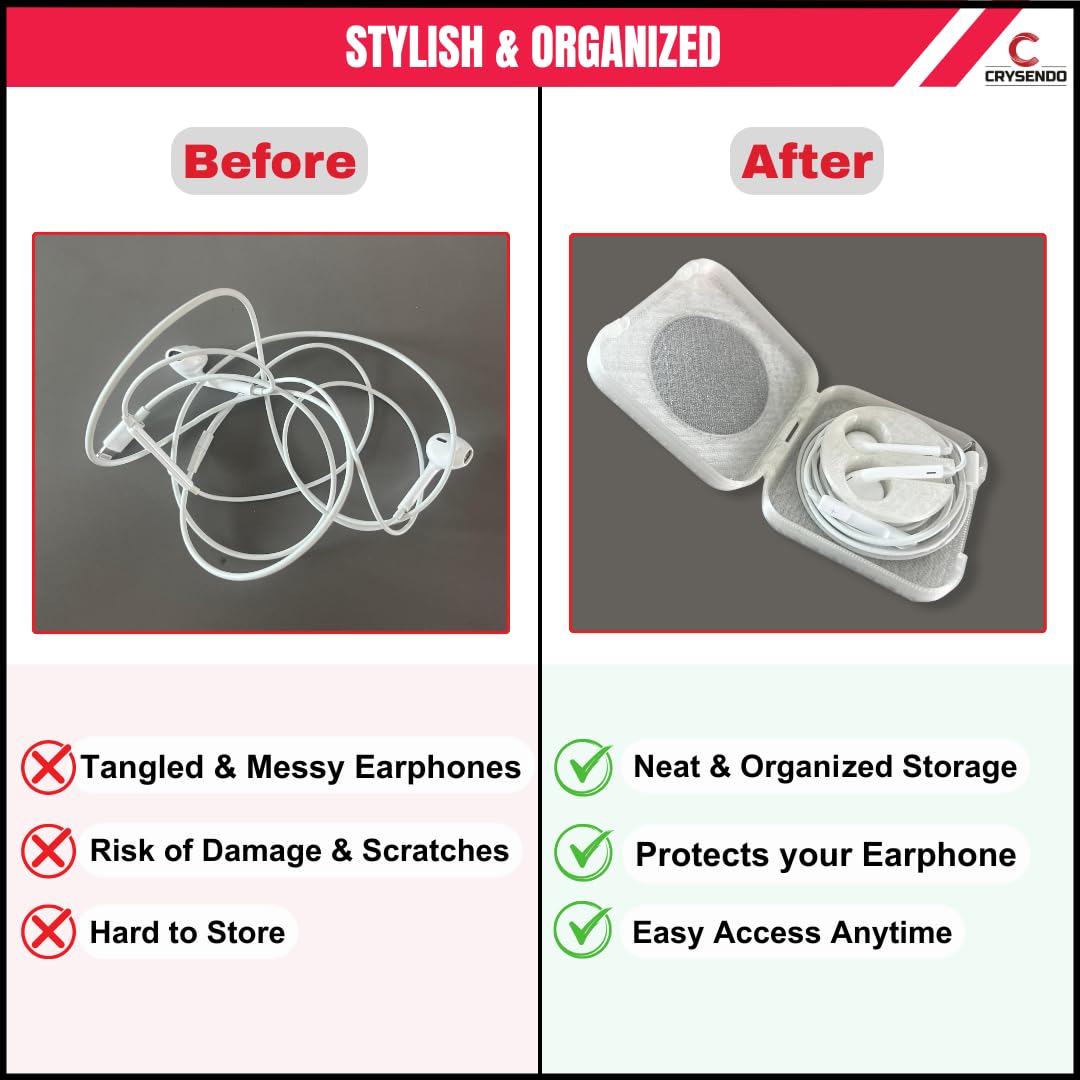 Crysendo Winder Case for APL Earphones, Tangle-Free Cable, Transparent 1pc — Amazon image 4