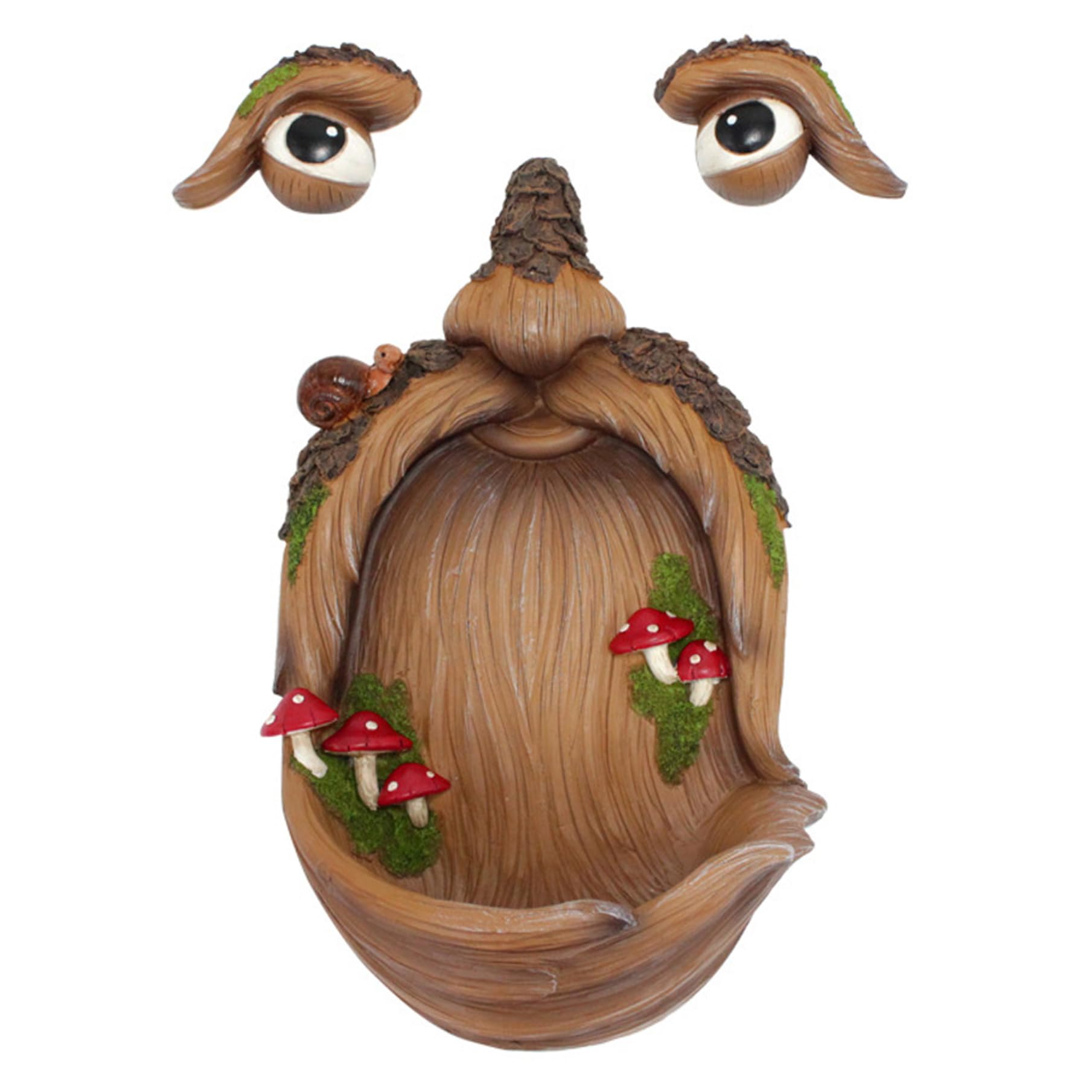 Art décoratif pour jardin arbre face en résine premium
