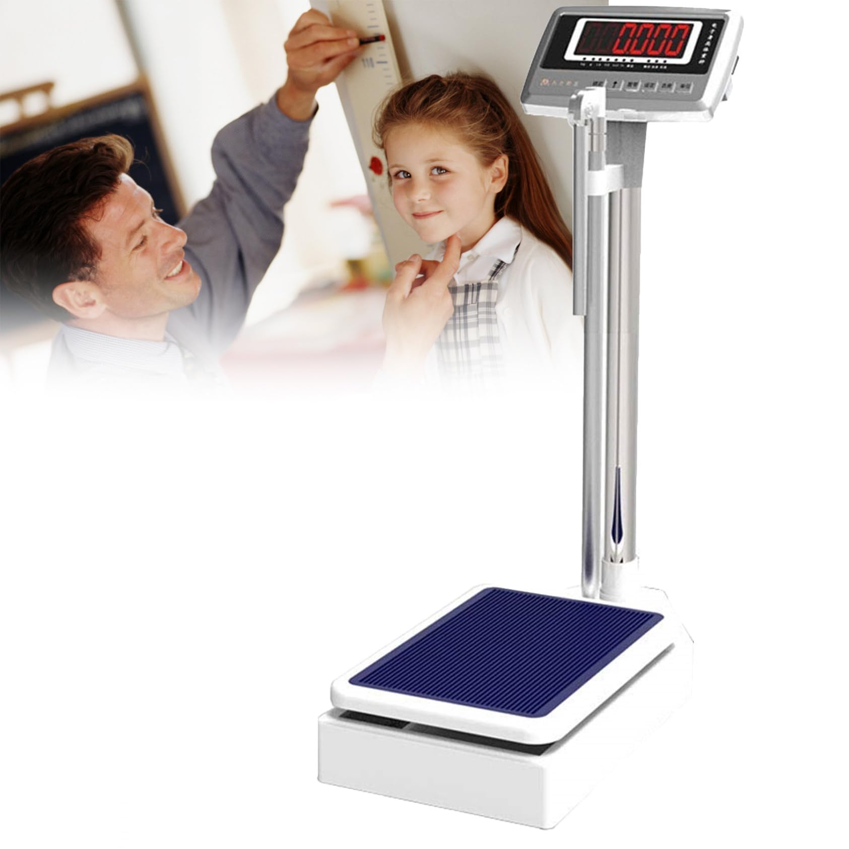 Electronic Height and Weight Scale, Medical Office Scale?Professional Medical Measuring Scales, Stainless Steel High-Definition LCD Display,440lbs/200kg