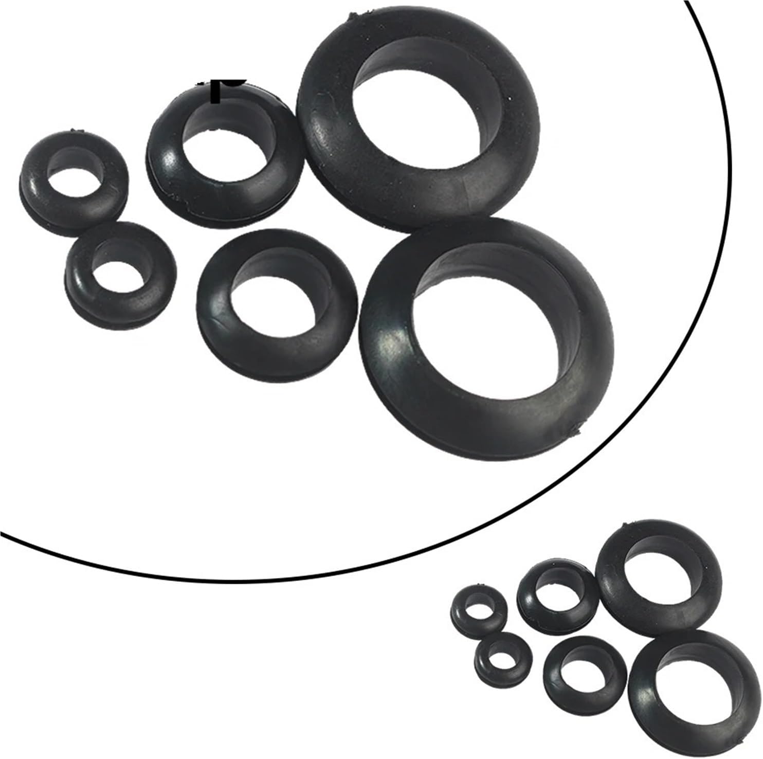 180/270pcs Rubber O-Ring Kit Sealing Rings Guard Rings Oil Retainer Washers Rubber Car Rings Set Box Black/Purple/Green(180pcs-Black)
