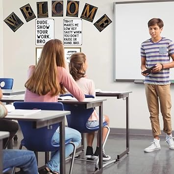 Smilelife Students Teachers Gift High School Middle School Sign Funny Math/English/Science/History Class Tin Sign for Home Classroom Study Room Wall Decor 8x12 Inch (3126)