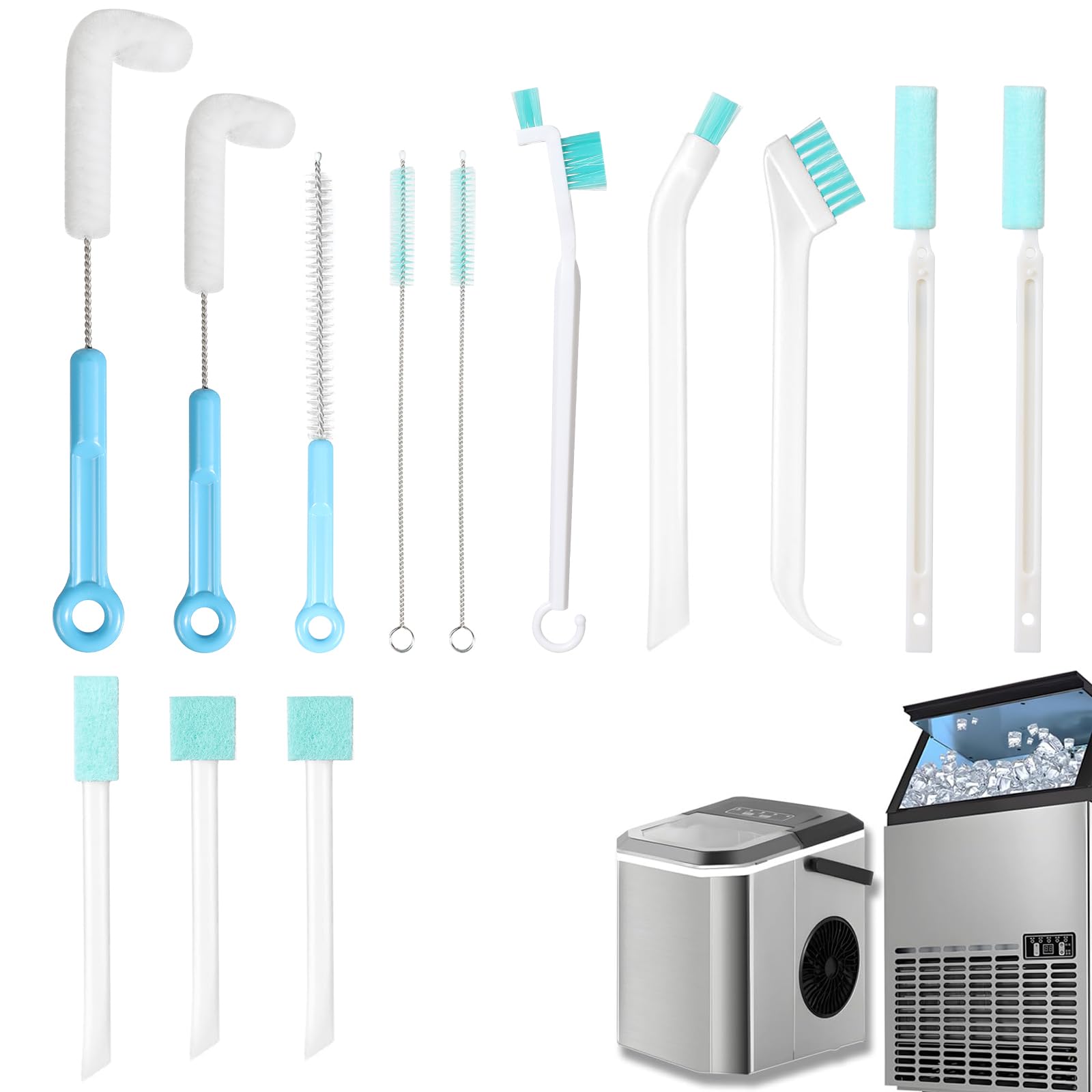 Ice Maker Cleaning Brush Set 13 Pcs Ice Machine Cleaner Brush Kits Countertop Cleaning Tools for Crevice & Tight Spaces