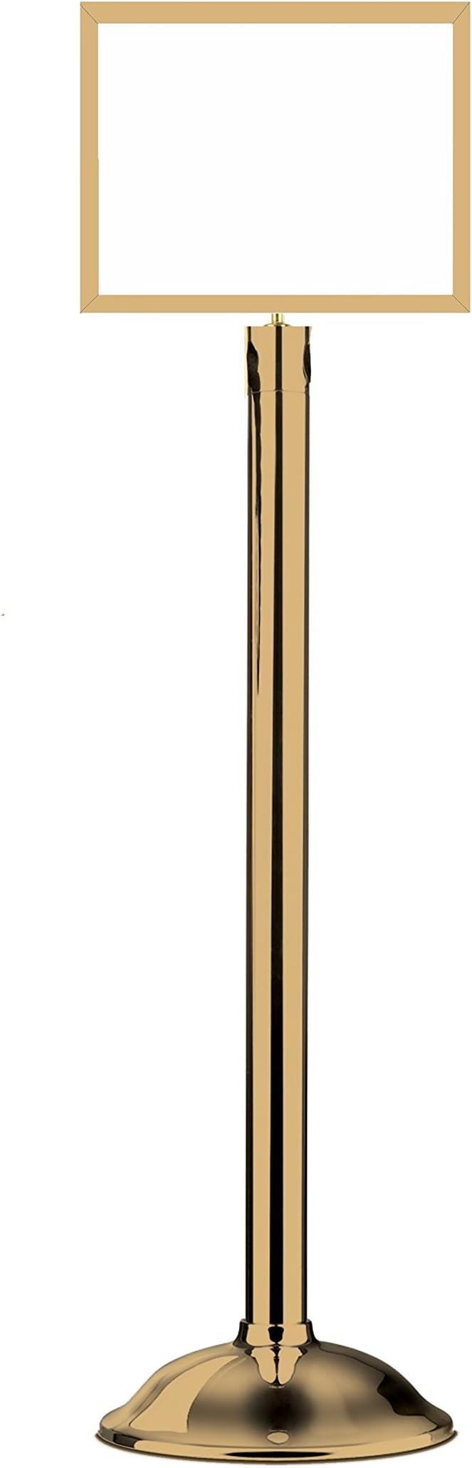 Lawrence metal 1310T-2P-1114HD-H Sign Stand, Traditional Base, Heavy Duty Frame, Horizontal, Polished Brass, 11" x 14"