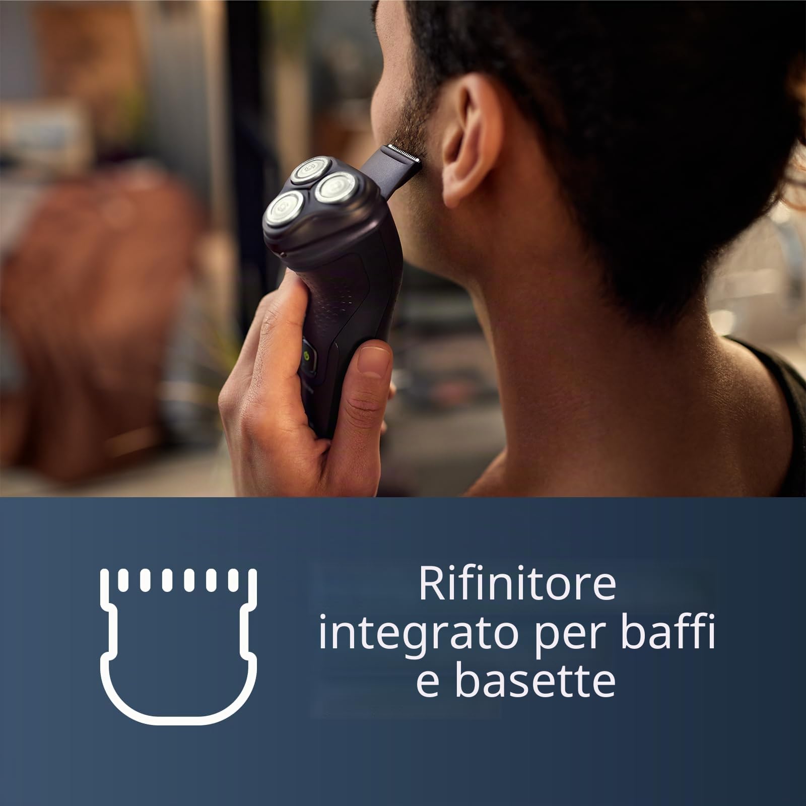 Philips Shaver 3000X Series - Rasoio elettrico bagnato e secco X3021/00, 2 anni di garanzia