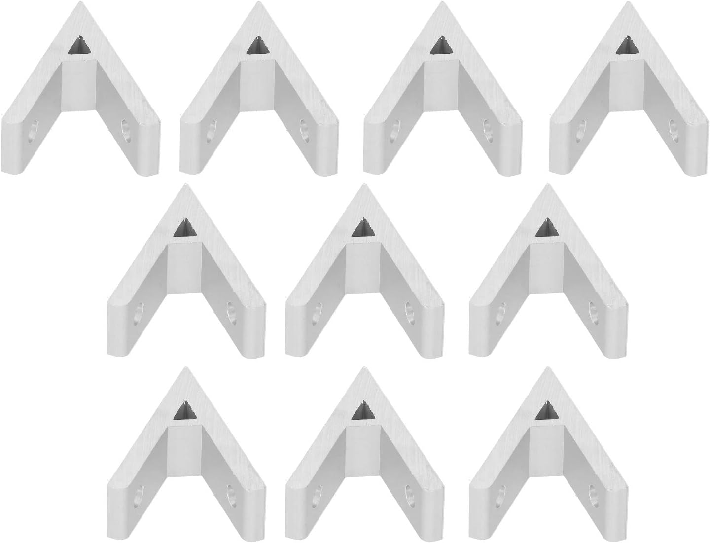 10Pcs Aluminium Angle Corner 45° Industrial Connector Accessories V Brackets Fastener Fasten Fitting for Aluminum (2020-45 degree)