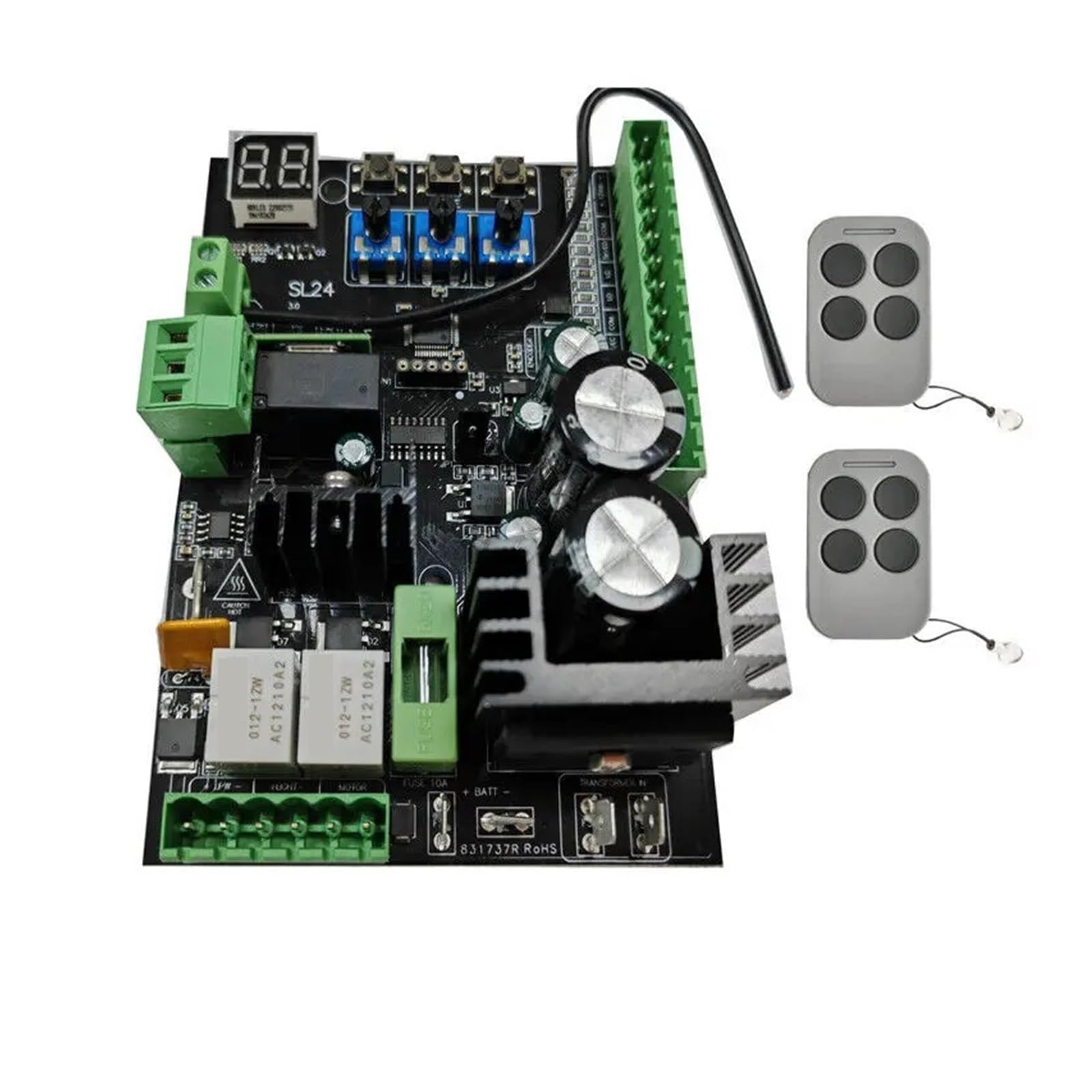 Placa de control universal Unidad de control for abridor de portón corredizo 24 V CC Tiene puerto for fotocélulas Interruptor de límite de entrada Fuerte sensibilidad(Kit 2)