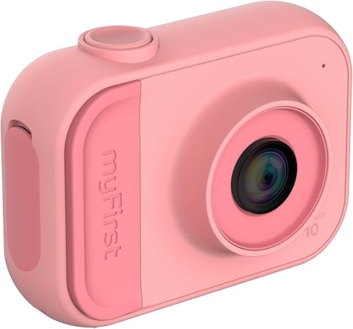 Miniatura 4 de myFirst Camera 10 - Mini cámara digital para niños y niñas con diseño duradero, fotos de 5MP y video de 1080p, cámara web, adaptador de trípode,