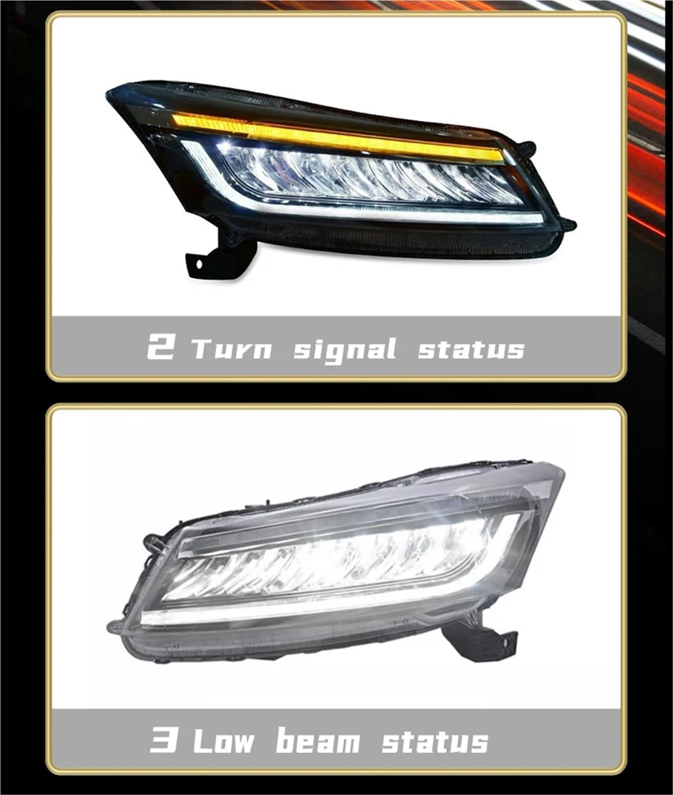 Gruppo Faro per Auto Accord G8 2008-2013, Ricambio per Auto, Gruppo Faro DRL, luci di direzione dinamiche, fari Anteriori