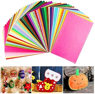 Aipaide 50PCS Felt Fabric Sheets Non-Woven 50 Assorted Mixed Colour Felt Sheets for DIY,Crafts,Supplies,Scrapbooks,Patchwork,Christmas Decoration (20*30cm)