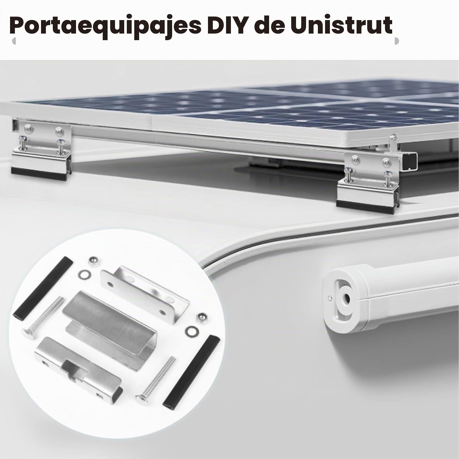 Roof Rack Mount Kits, 6 Piezas Barras de Techo de Acero Inoxidable 304 para Ducato Jumper Boxer ProMaster Movano para Paneles Solares, Terrazas, Toldos