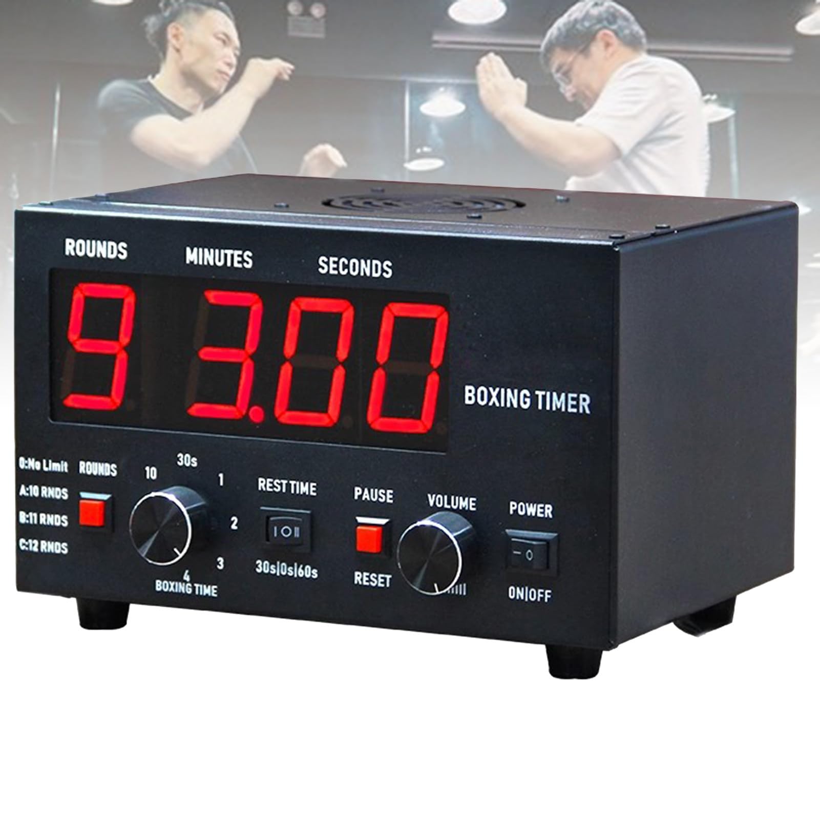Timer digitale a intervalli per palestra, MMA, boxe e arti marziali con display a LED, perfetto per allenamenti e coaching ad alta intensità, design facile da usare