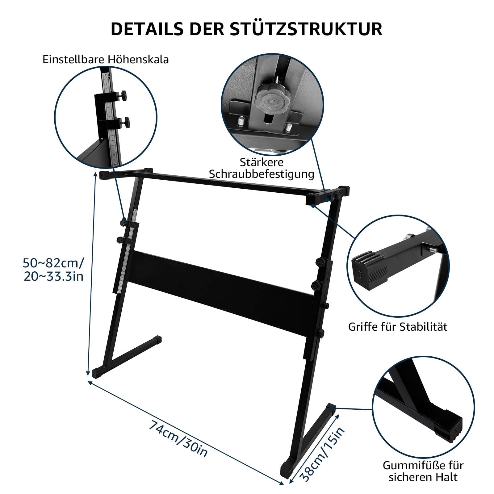 Keyboard Piano 61 Tasten mit Leuchttasten, E Piano für Anfänger, Digitalpiano mit Klavierhocker, Keyboardständer, Notenständer, Mikrofon, mit USB, MIC, AUX & Kopfhörer Anschluss, 3 Lernmodi