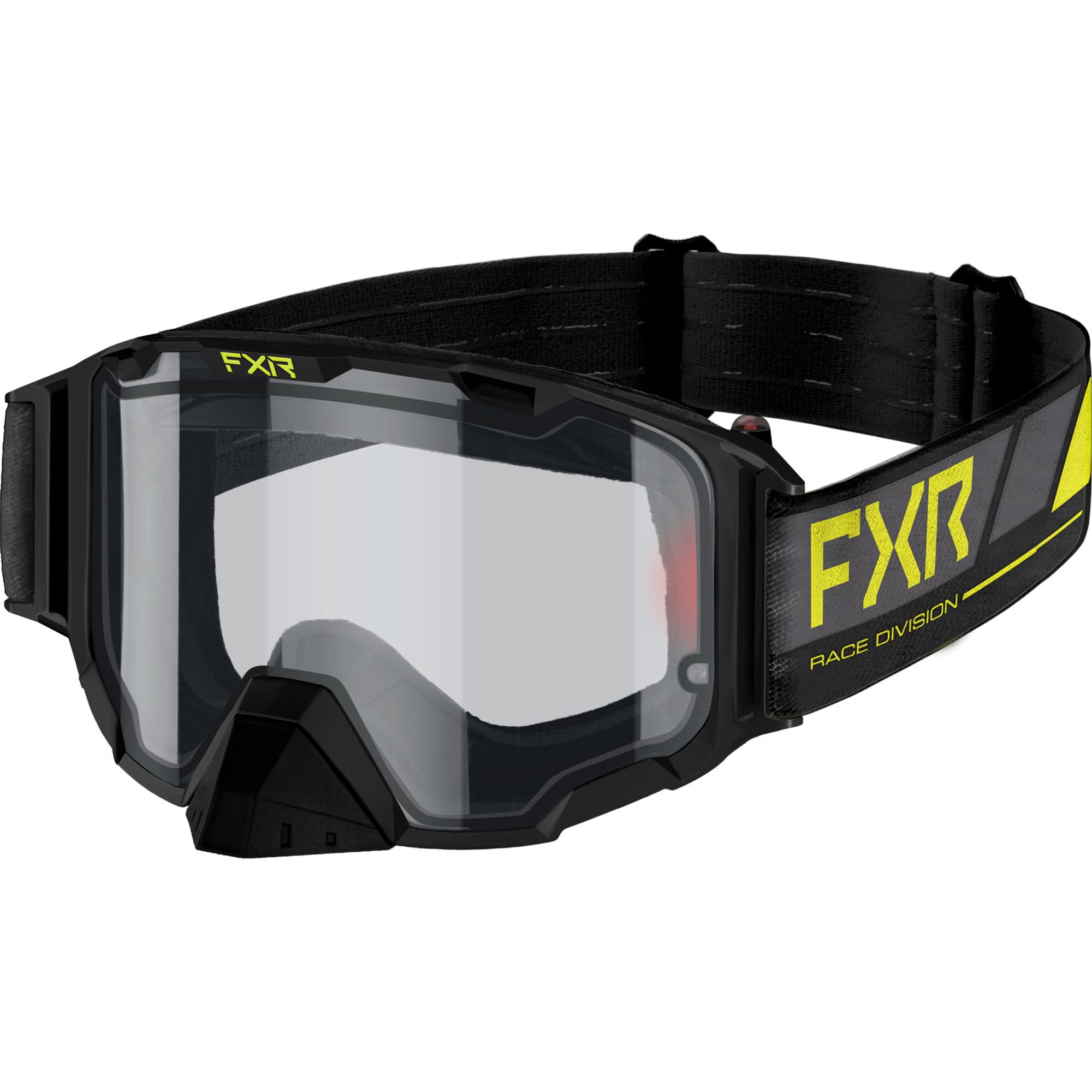 FXRMaverick Cordless Electric Snowmobile Goggles Anti-Fog Anti-Scratch UV Lens - HiVis/Black