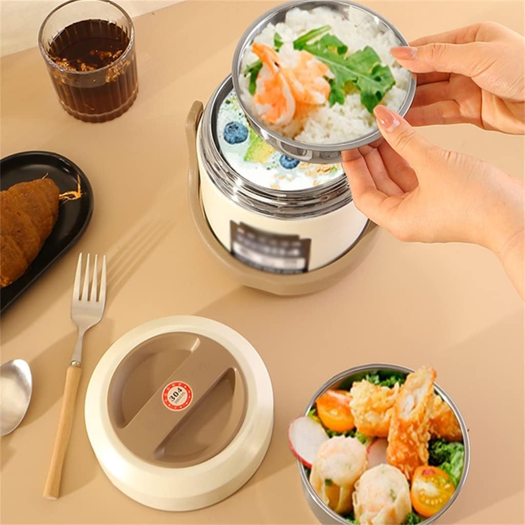 Stainless Steel Multi-layer Insulation Bucket, Three-layer Grid Rice, Portable Lunch Box