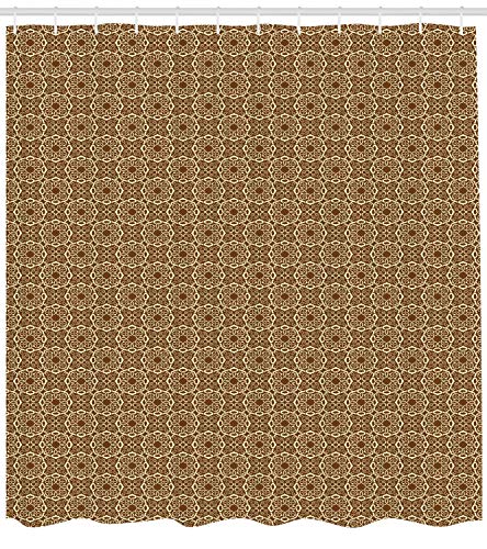 ABAKUHAUS Victorian Shower Curtain, Ornamental Swirls and Curves Vintage Inspirations Medieval Baroque Pattern - Image 2