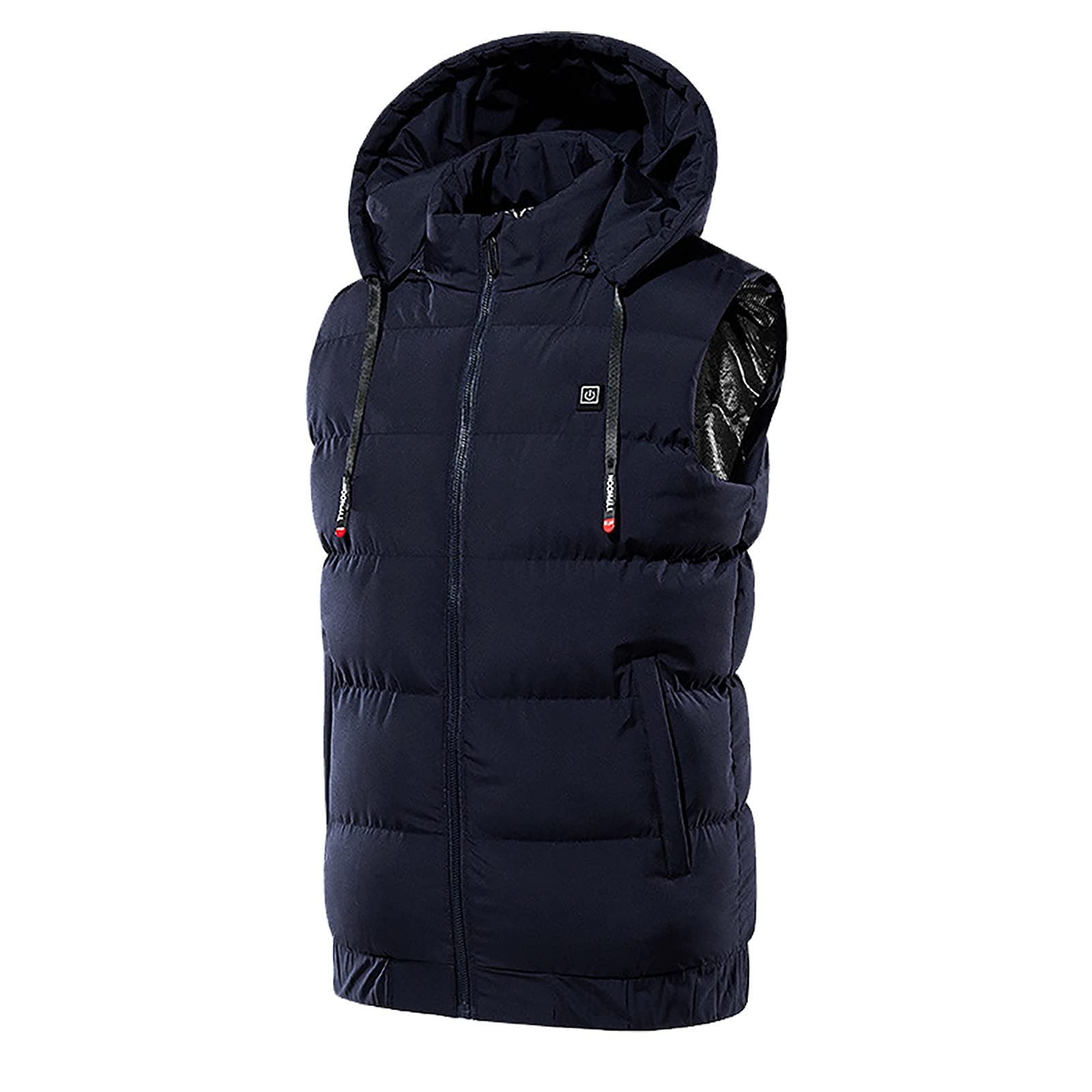 Gilet Chauffant Homme/femme - 9 Zones Chauffantes, 3 Températures - Imperméable, à Capuche - Pour Moto, Randonnée, Camping