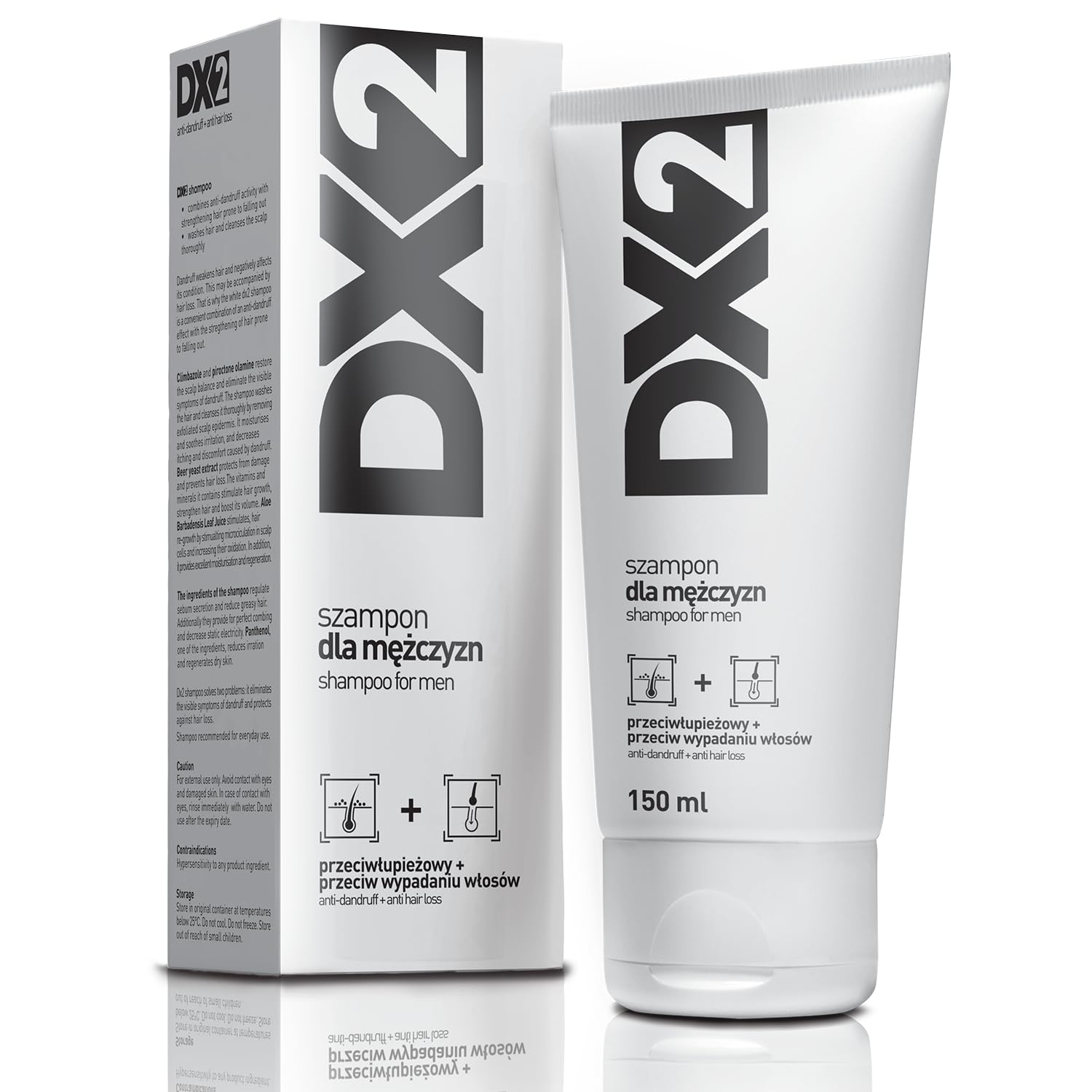 Amazon.com : DX2 - Anti-Dandruff + Anti Hair-Loss Shampoo for Men