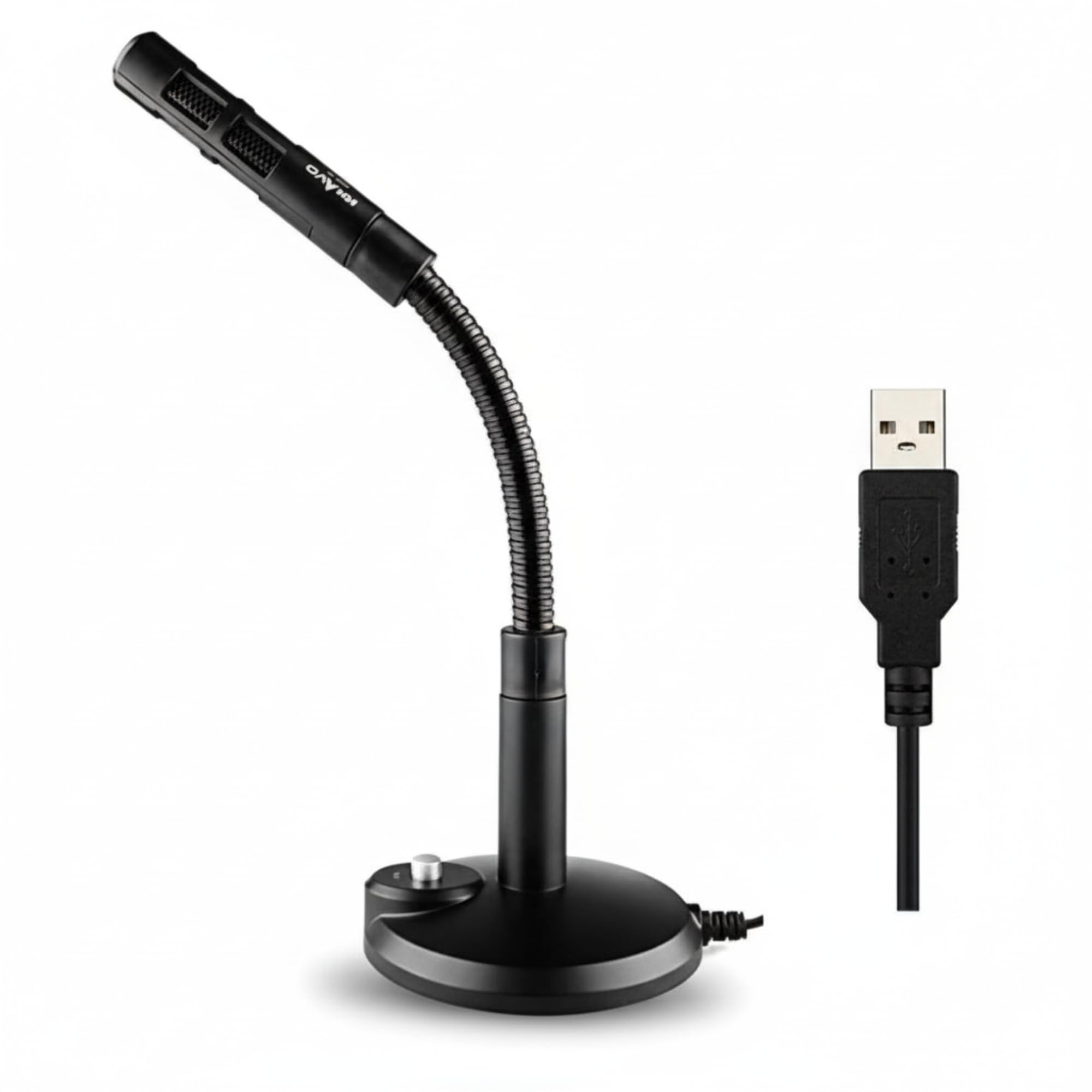 Drumstone USB Desktop Microphone for PC Laptop Plug and Play Wired Computer Mic with Flexible Gooseneck Stand and On Off Button Suitable for Online Meetings Recording-image-48