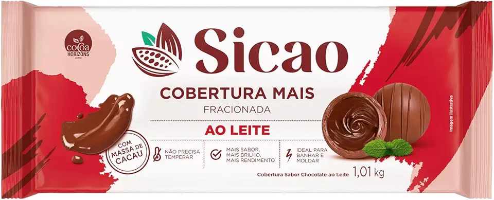Cobertura sabor Chocolate Ao Leite Fracionado Sicao 1KG