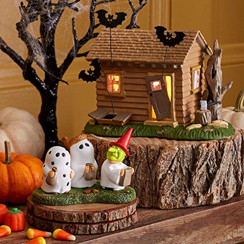 Casa encantada de Halloween artesanal Peanuts Village multicolor de 14cm 4