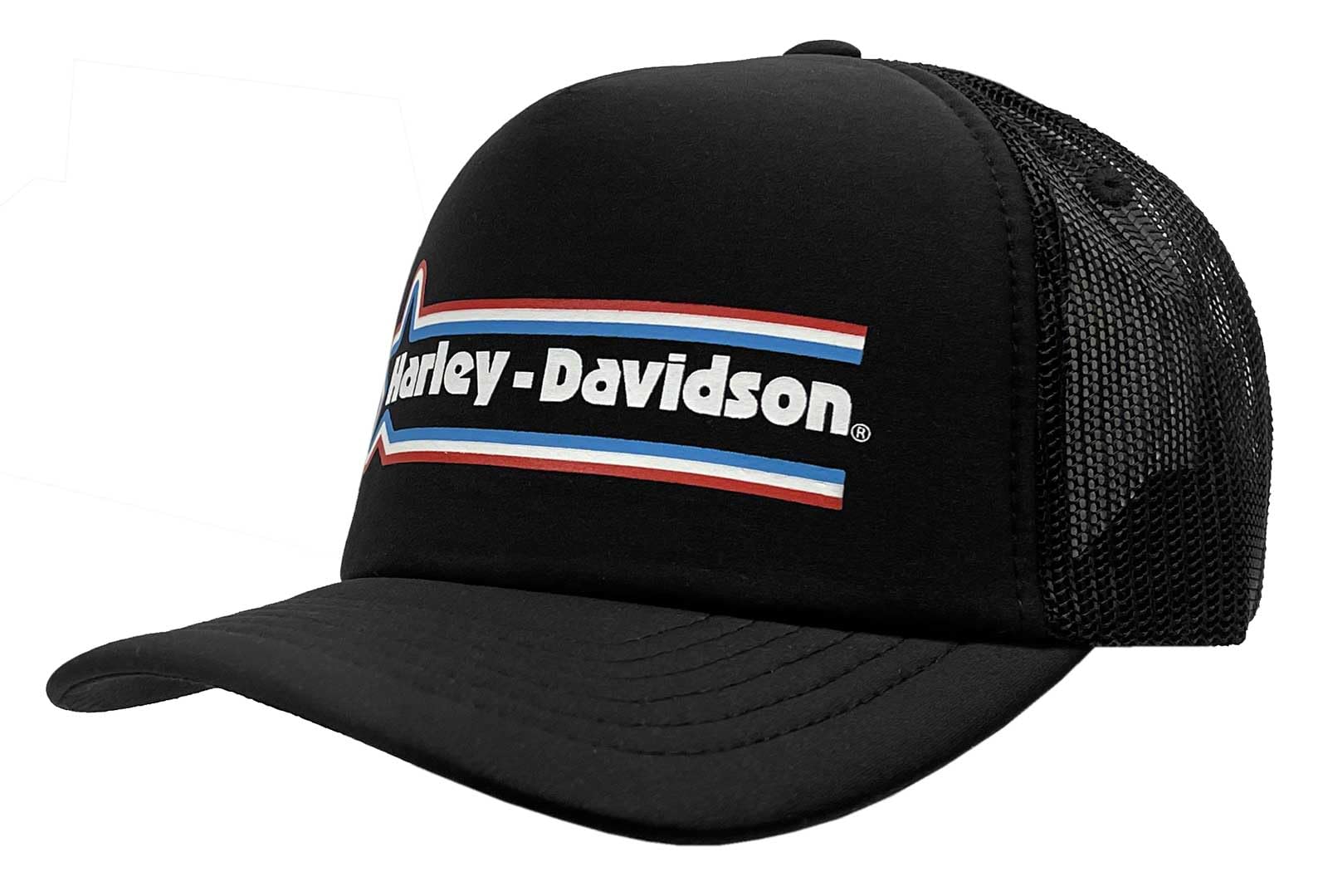 Harley-Davidson Herren Declaration Star Adjustable Snapback Trucker Hat Schwarz