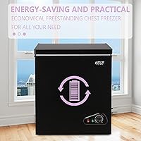 Vista 29 de Krib Bling - Congelador compacto de 7.0 pies cúbicos con cesta extraíble, congelador independiente con puerta superior abierta con ajuste