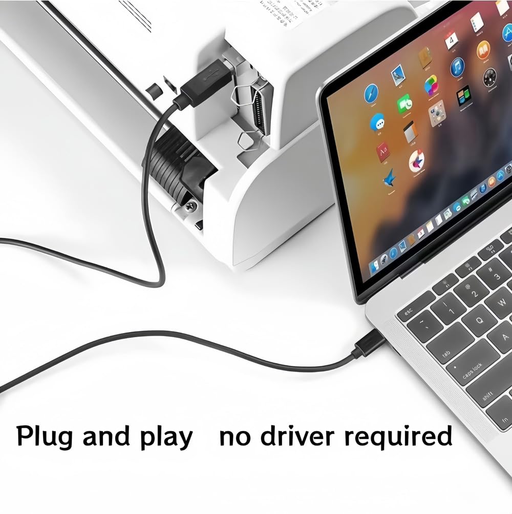 Cavo per stampante tipo C, 2 m, cavo USB B a USB C per stampante HP, Canon, Epson, Brother, Laserjet, MacBook Pro/Air M1/M2/M3, iMac, Scanner, trasferimento dati e sincronizzazione