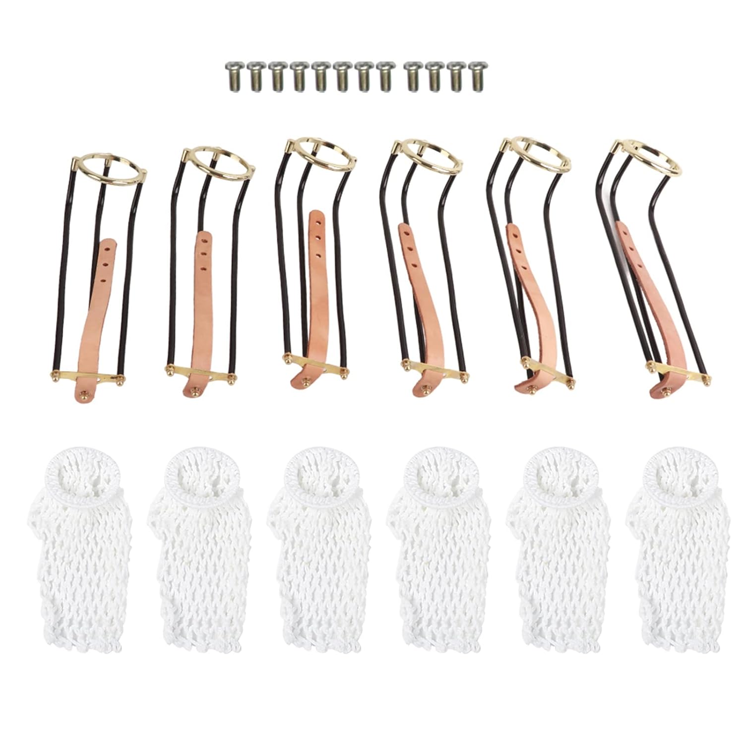 Pool Table Rail, Pack of 6 Pool Table Pocket Rails Slide Rail with Mesh Pockets Snooker Pool Table Accessories