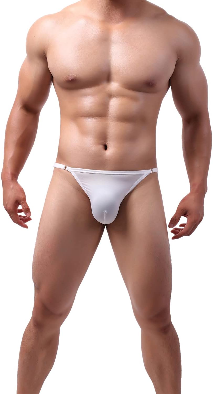 MuscleMate Men's Thong Bikini Underwear, Hot Men's Thong G-String T-Back Underwear, Adjustable Size. - Image 3