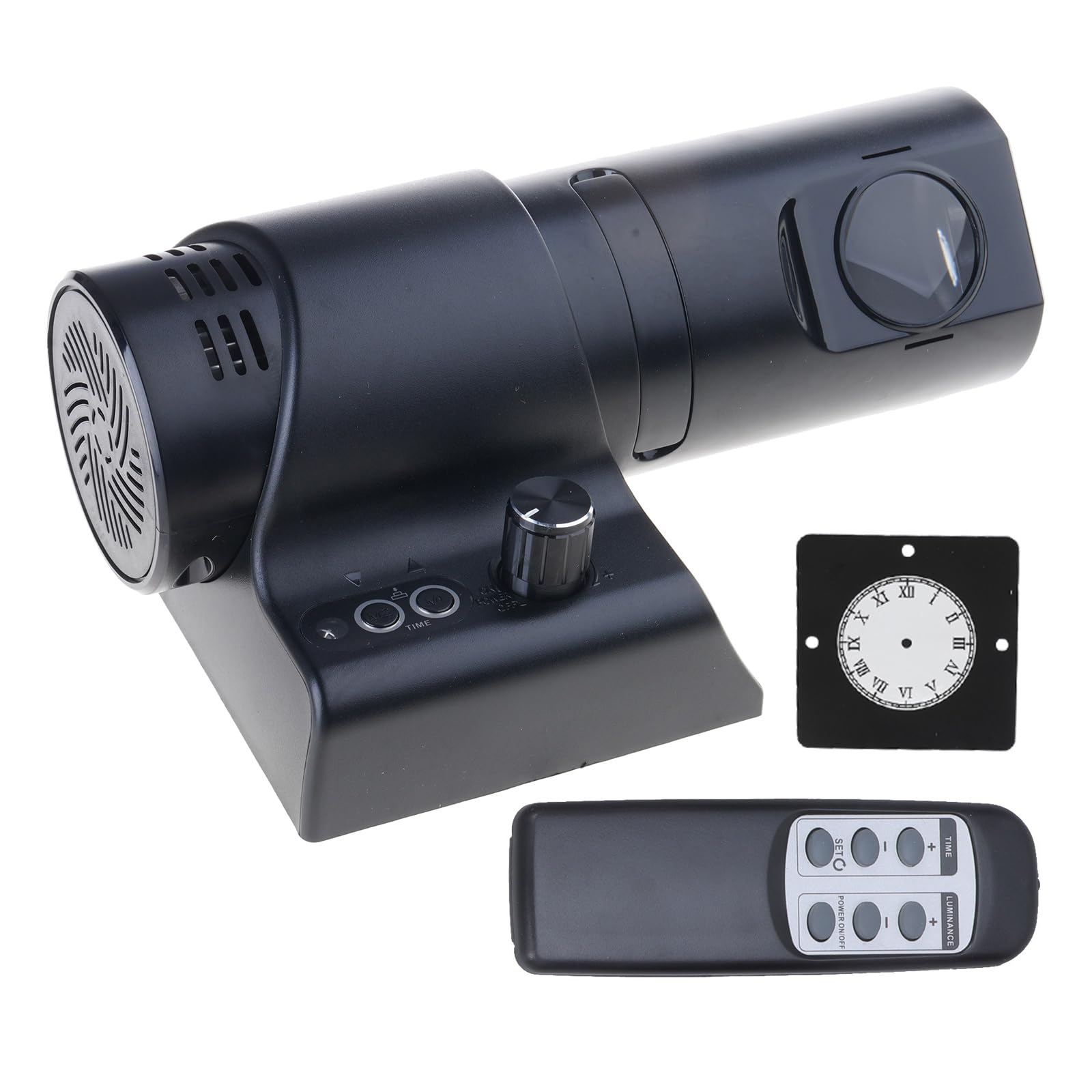 Reloj de proyección analógica LED con control remoto y diapositivas coloridas, números conmutables para dormitorio, sala de estar, reloj de gestión de tiempo