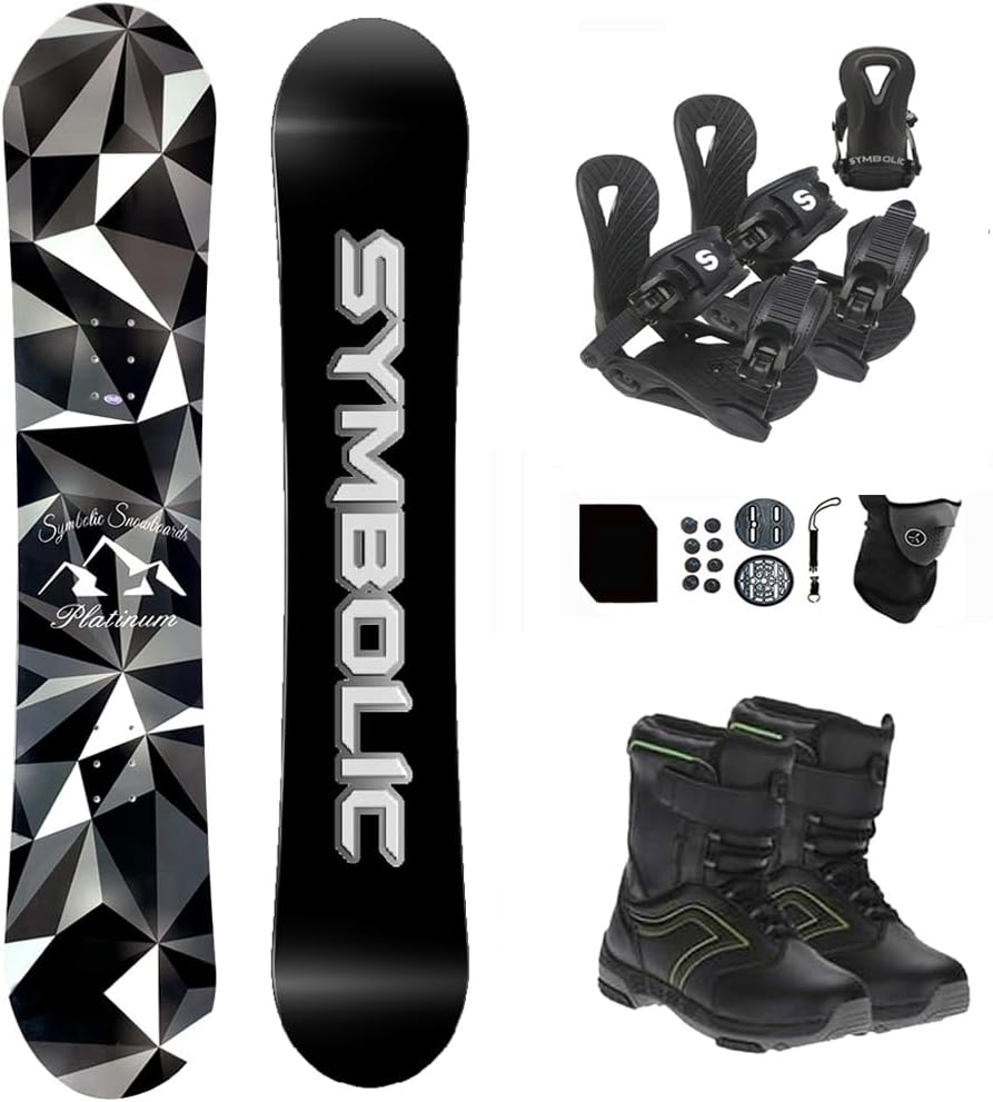 Symbolic Platinum Kids 2025 Snowboard & Bindings & Choice Boots Complete System Package Set