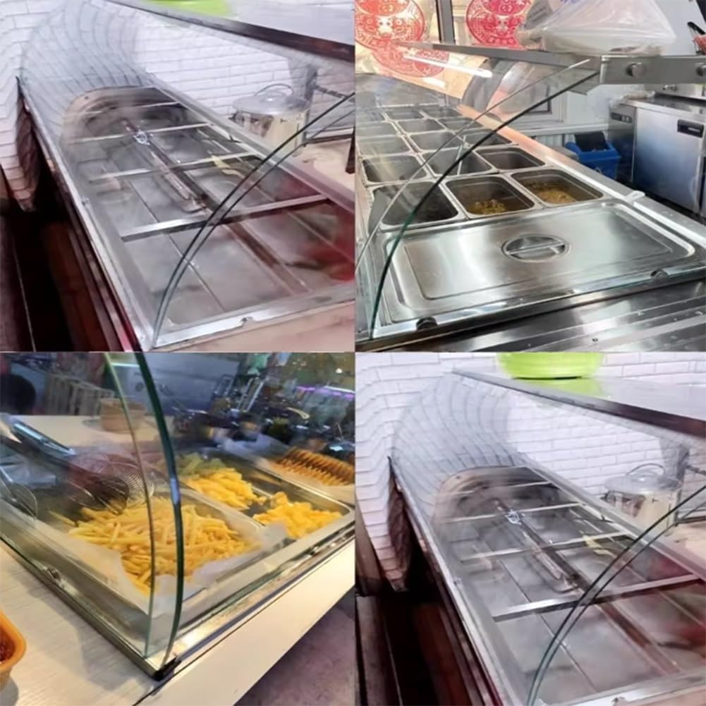 Large Pastry Display Case Countertop, Commercial Bakery Display Stand, Supermarket Delicatessen Display Cabinets For Bread Dessert Cookie(70x50x50cm)