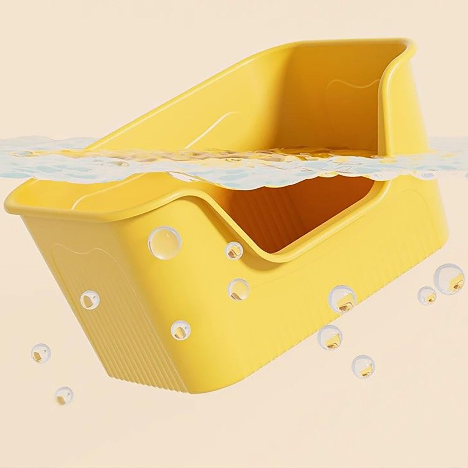 Bandejas esquineras para arena para gatos, caja de arena de lado alto, bandeja de arena superior abierta para excavadores activos y casas de varios gatos, fácil de limpiar