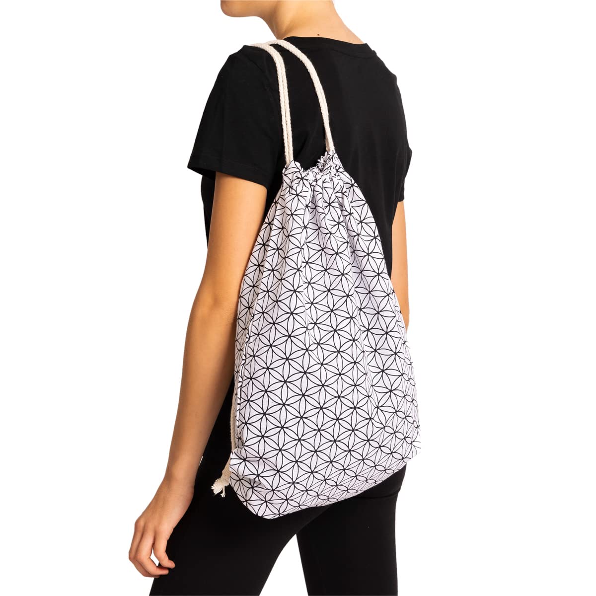 PANASIAM simple-bag, flower of life white - Image 3