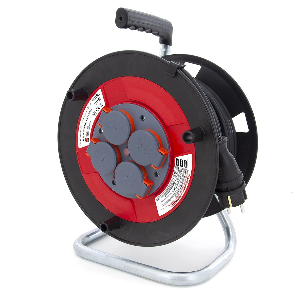 Alargador de cable impermeable con 4 enchufes, Schuko para exteriores H05RR-F 3G2,5mm2 20M