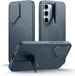 SURITCH for Samsung Galaxy S26 Phone Case, Magnetic Protective Cover with Camera Cover & Adjustable Metal Kickstand for Galaxy -Black