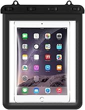 Tablet Waterproof Case Compatible with 11 inch Transparent IPx8 Equivalent iPad Android Portable Gaming Lanyard (Black)