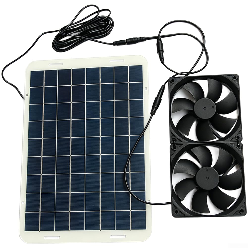 Panneau solaire 15W kit anti-coup de chaleur pour poulailler et maison pour animaux