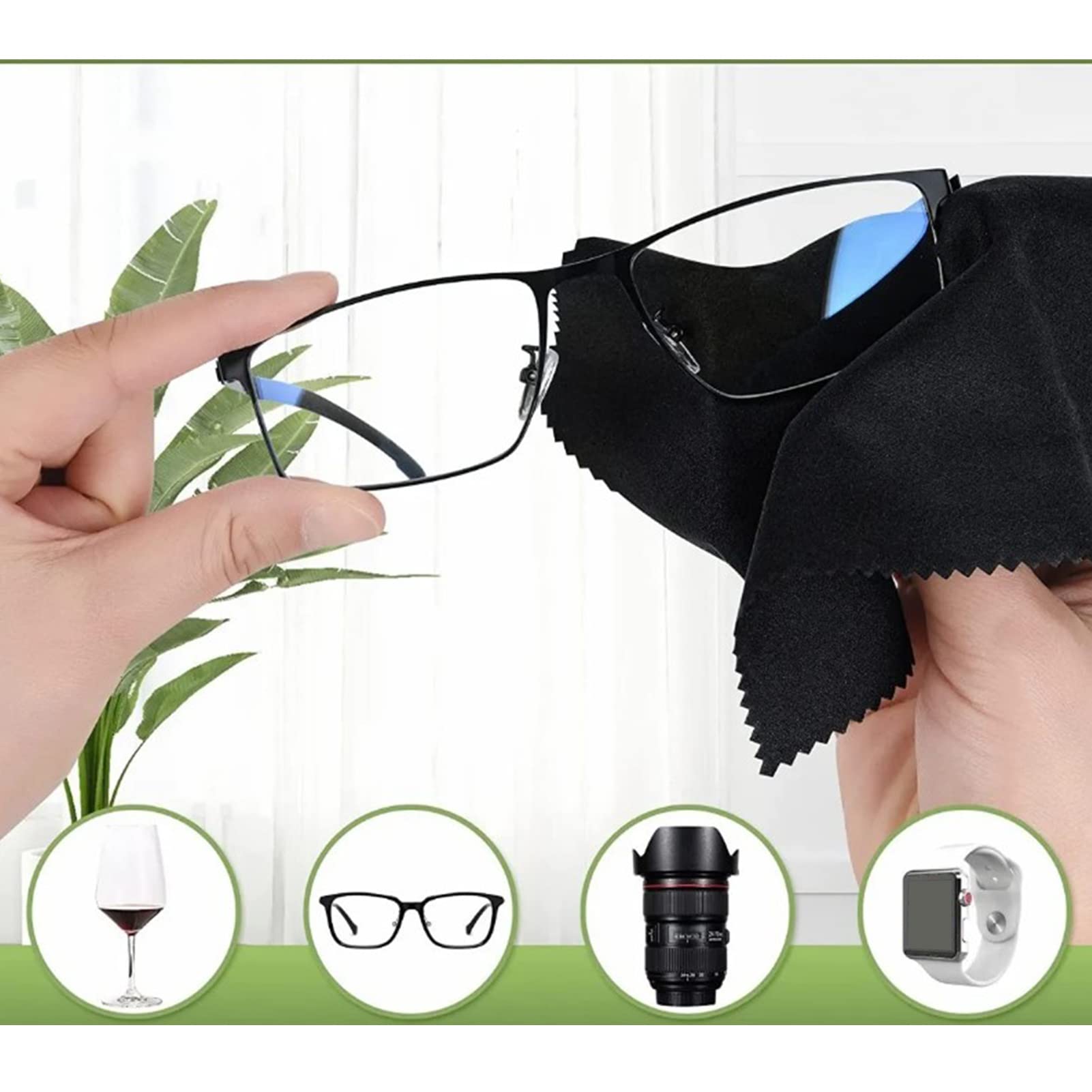 100 Chiffons Microfibre 13x13 Cm - Pour Lunettes, écrans, Lentilles Et Appareils Photo