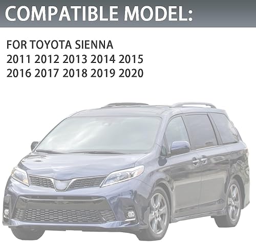 Miniatura 2 de Peintu - Panel de cubierta del limpiaparabrisas derecho e izquierdo 53866-08020 53867-08020 compatible con Toyota Sienna 2011 2012 2013 2014 2015