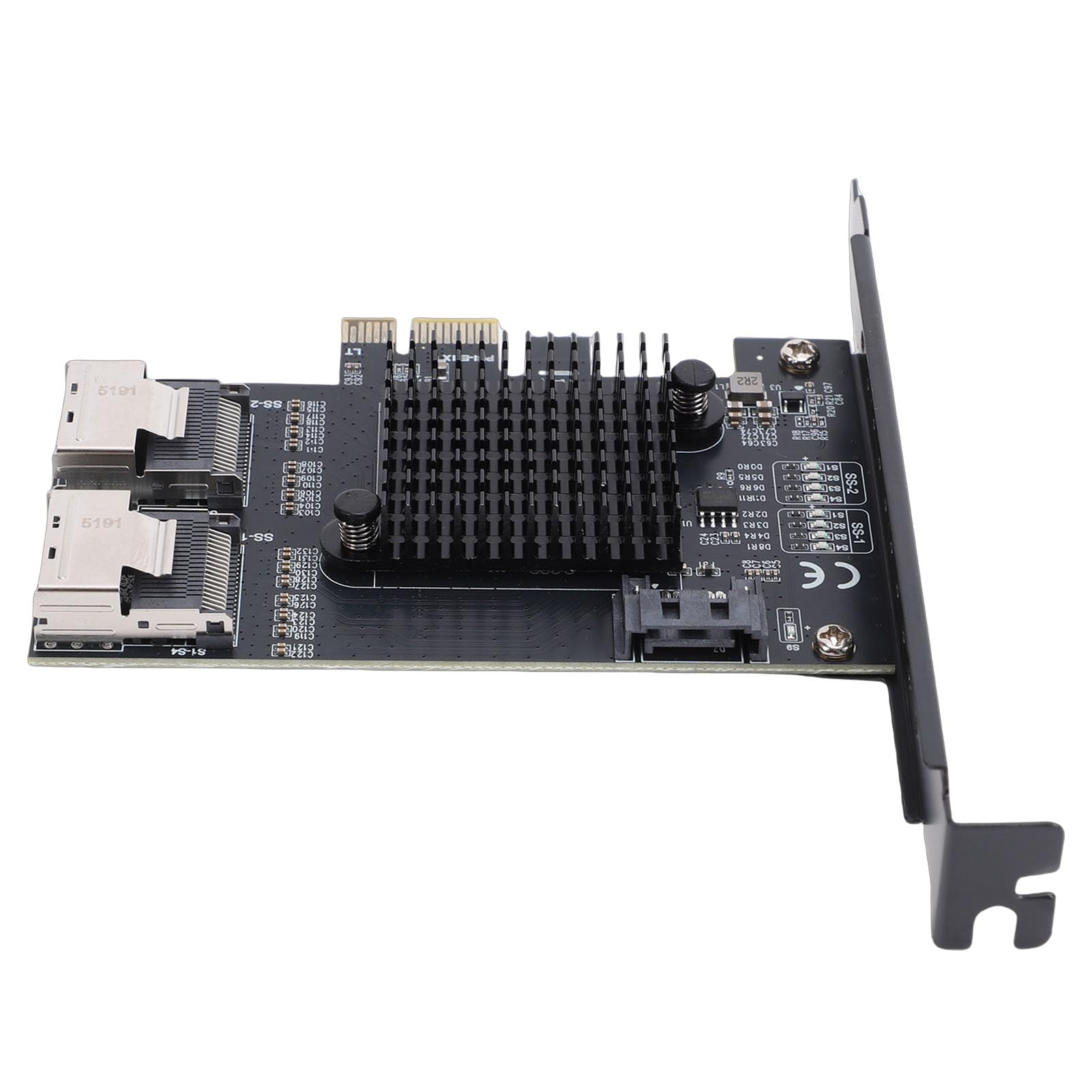 Sxhlseller Carte Adaptateur de Bus Hôte PCIe vers 2 Ports MiniSAS SFF-8087, Extension 9 Ports 6 Gbit/s pour Serveur de Bureau NAS, Prise en Charge du Disque Dur 3.0,