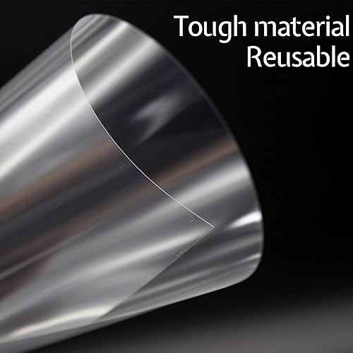 Miniatura 6 de Hoja de plantilla de Mylar en blanco de 0.276in (10 unidades), hojas de plástico transparente de 12 x 12 pulgadas, hojas de acetato para