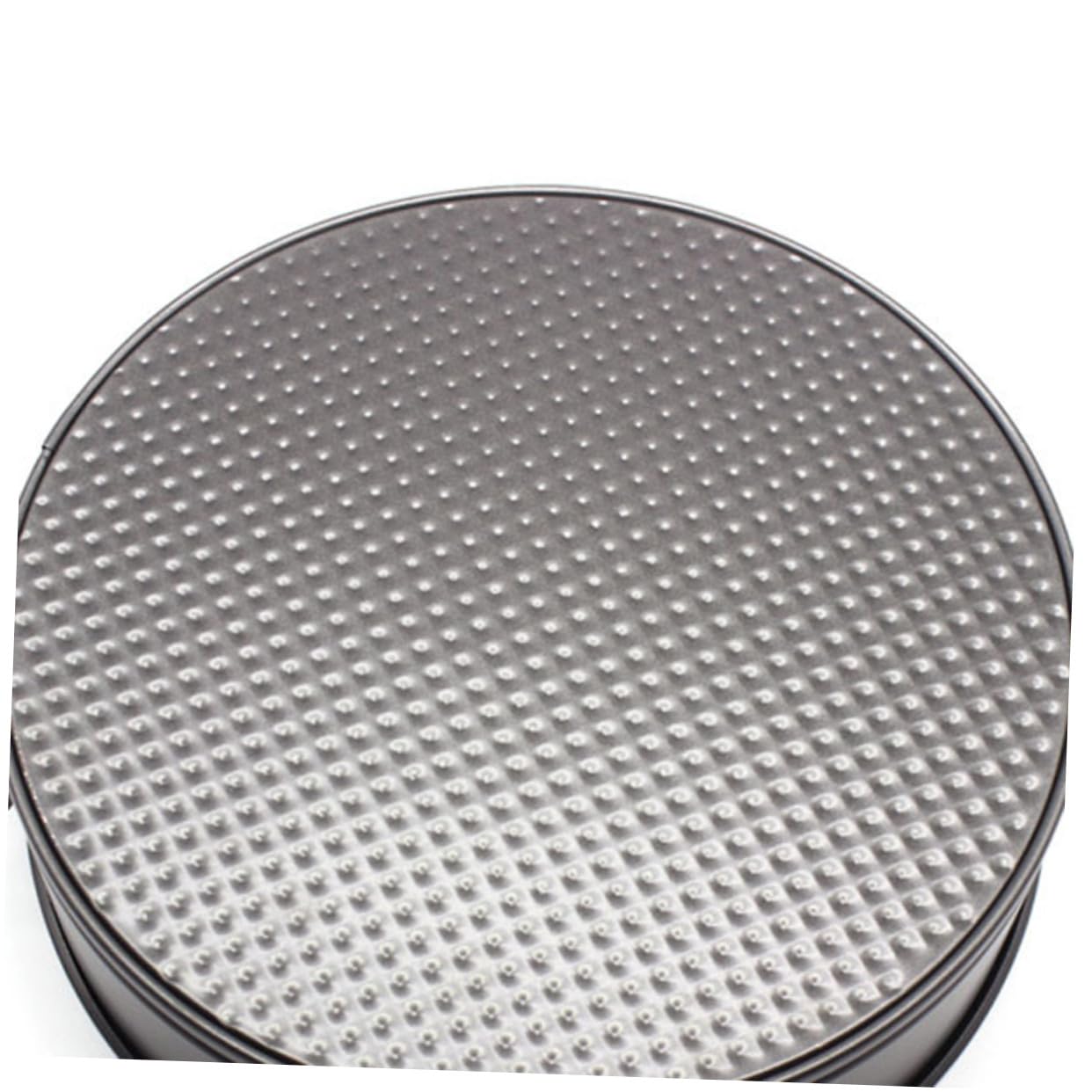 Molde Redondo Hebilla para Tartas 6 Piezas de Acero al Carbono | Negro, Fondo en Forma de Panal, Uso en Casa y Fiesta, Apto para Frigorífico