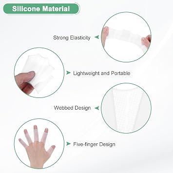 M METERXITY Silicone Swimming Gloves Webbed Swim Gloves Half-Finger Frog Type Swim Training Glove Water Resistance for Swimming/Diving/Water Aerobics