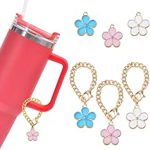 Stanley Charms - 3PCS Flowers Charm Accessories for Stanley Cup/Simple Modern Tumbler, Personalized ID Handle Charm For Stanley Tumbler Handle Charms