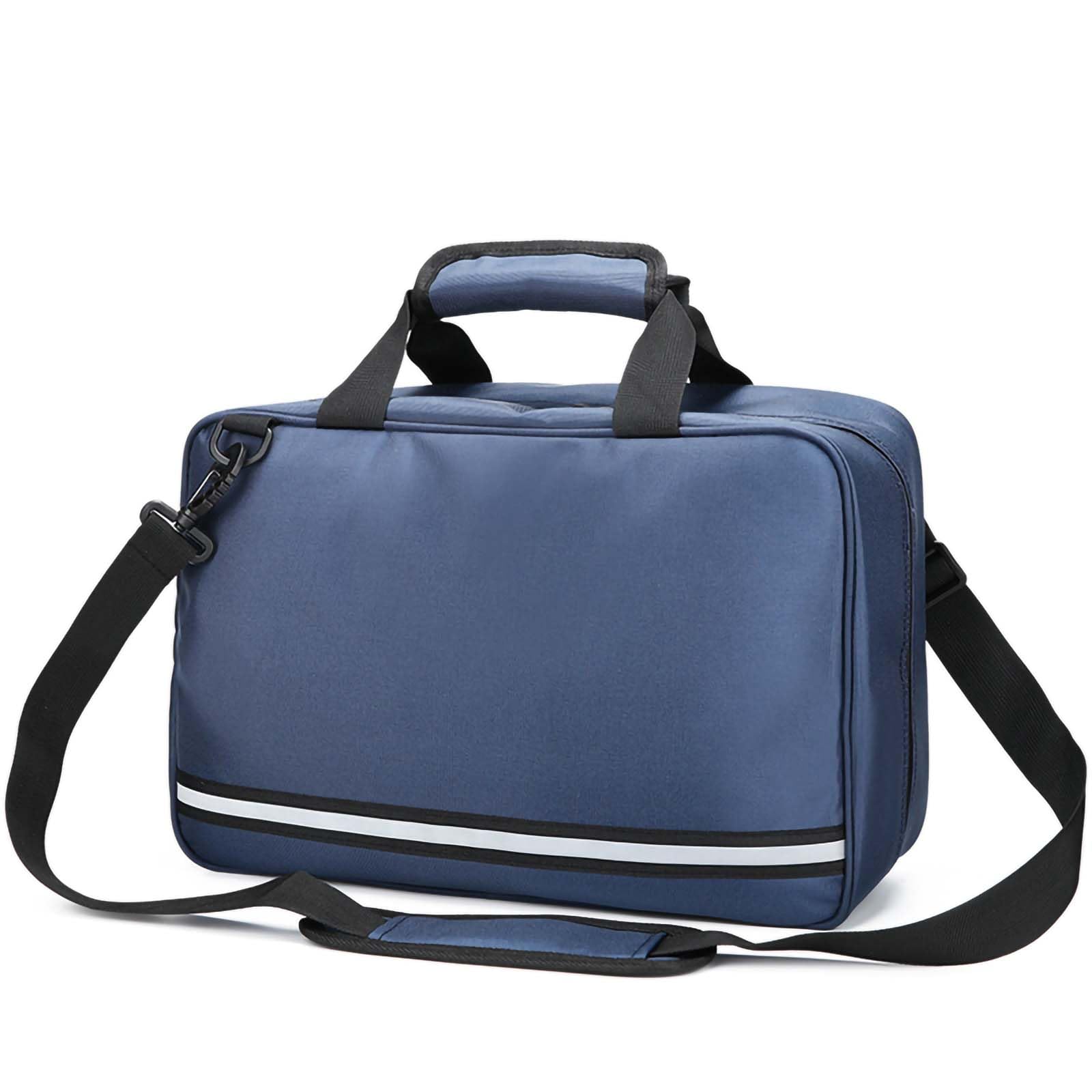 Kit di primo soccorso, borsa professionale per primo soccorso con tracolla e striscia riflettente, kit di sopravvivenza di emergenza portatile (solo borsa) (blu)