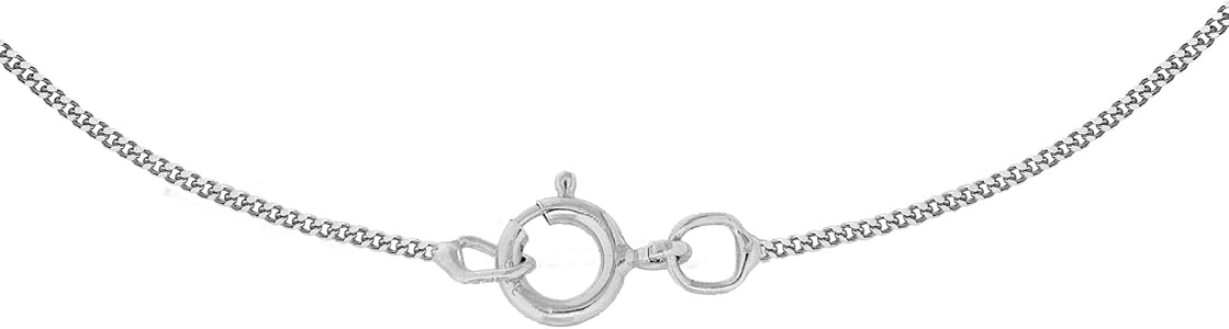 CARISSIMA Ciondolo con Nastro di Diamante su Catena in Oro Bianco 9ct, Lunghezza 46 cm/18 pollici