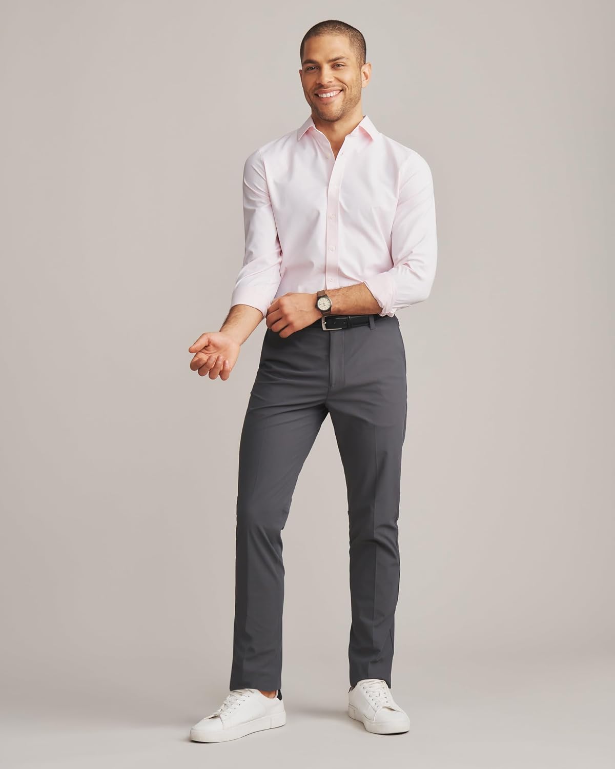 Rhone Men’s State of Mind Performance Dress Shirt – Slim Fit Button Down Shirt, Wrinkle Resistant Dress Shirts for Men